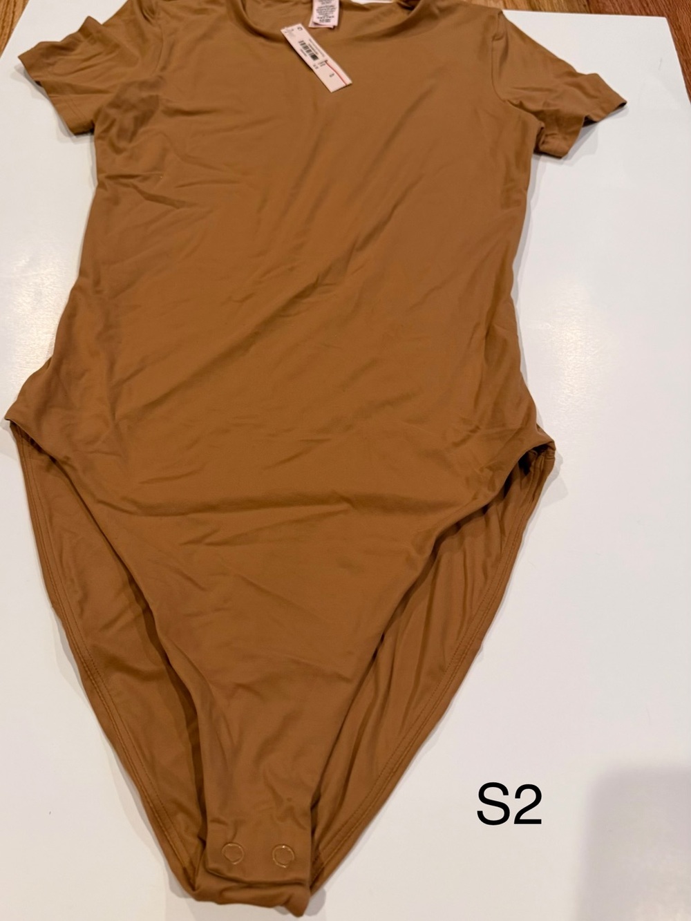 Victoria's Secret Short-Sleeve Bodysuit in Brown